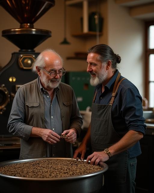 I fondatori di Maestrale Tazza all'interno della storica torrefazione